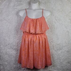 Lilly Pulitzer For Target Medium Pink Giraffing Me Crazy Flounce Dress Beachy